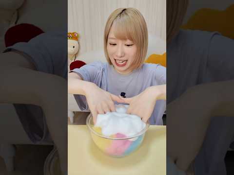 わたあめスライムのフワフワわたあめの作り方💖