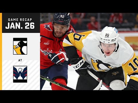 GAME RECAP: Penguins at Capitals (01.26.23) | Rust Records 300th NHL Point