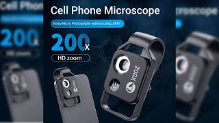 Pratinjau video produk APEXEL Lensa Microscope Smartphone 200x - APL-MS002CBK