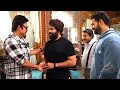 Allu Arjun visits the sets of F3 movie; interacts with Victory Venkatesh, Varun Tej, Anil Ravipudi