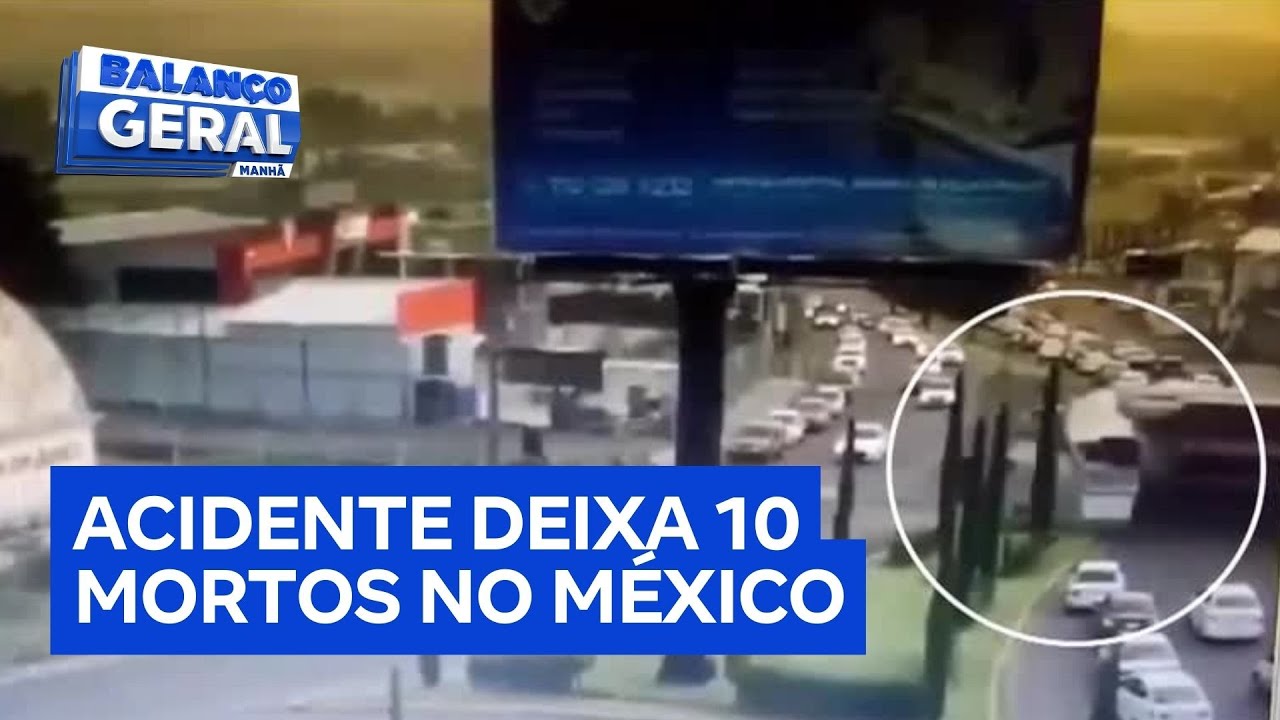 Acidente entre trem e ônibus deixa dez mortos no México