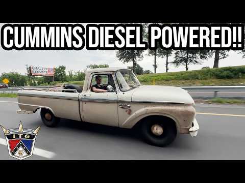We Built The Ultimate Diesel Swapped Pappy Truck!! - 1966 Ford F100!!!
