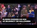 Halloween: Antony Blinken dresses his son as Zelenskyy & daughter in Ukrainian flag colours