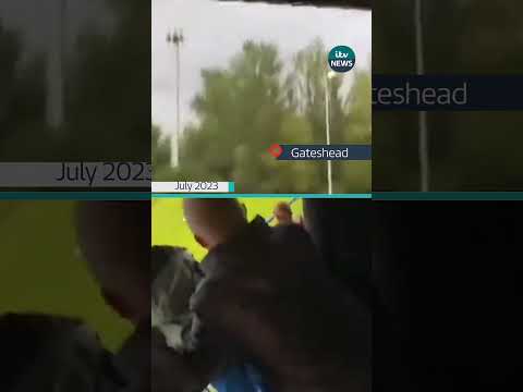 Man charged after hearse driven onto pitch during football match #itvnews  #news #gateshead #crime