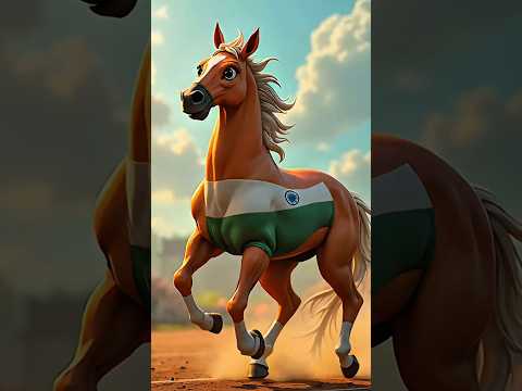 India 🇮🇳 vs pakistan 🇵🇰 horse race 🥹।#indiavspakistan #ai #aistory #shorts