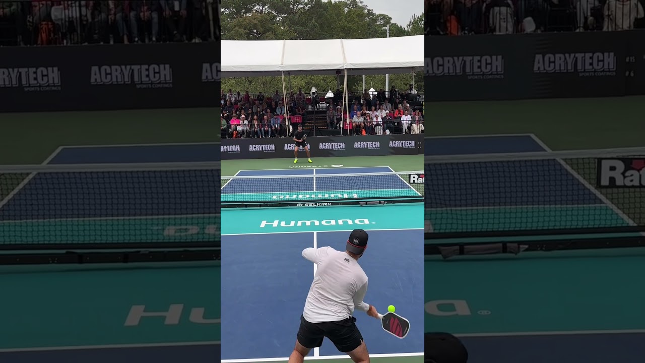 Jack Sock looks to the heavens after winning this pickleball point 🤣