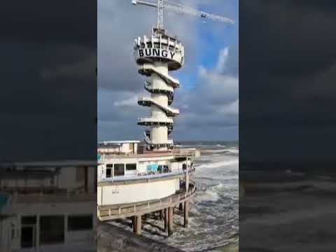 "Crazy Autumn Storm Kitesurfing 🌬️ | Extreme Beach Winds!”