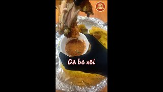 gà bó xôi , cách làm gà bó xôi