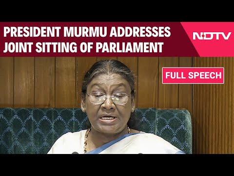 President Droupadi Murmu Addresses Joint Sitting Of Parliament, AAP Boycotts