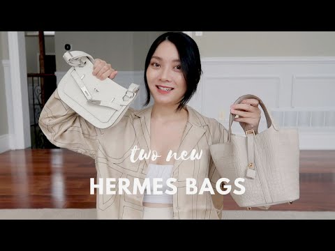 2 NEW HERMES BAGS UNBOXING/REVEAL | Mini Gypsy White & Picotin 18 Croc Beton | 新买的两个爱马仕包包