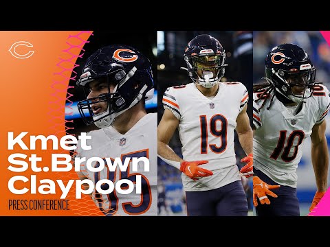 St. Brown, Kmet, and Claypool prepare for final game | Chicago Bears video clip