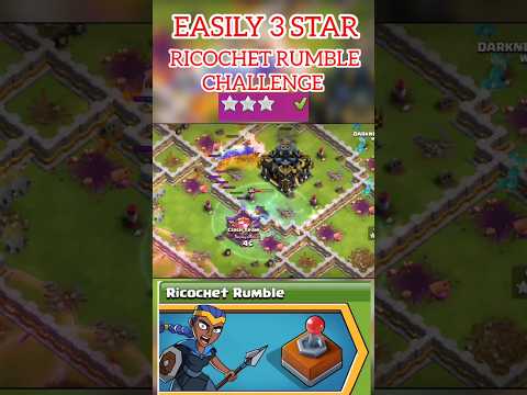 RICOCHET RUMBLE CHALLENGE EASILY 3 STAR 💯 × 13TH CLASH ANNIVERSARY #clashofclans #gameplay #shorts