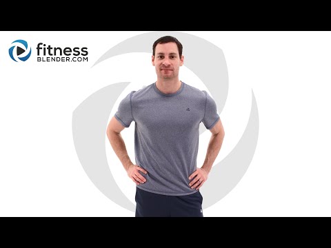 Lower Body HIIT Cardio and Upper Body Strength Workout; Total Body Workout Combo