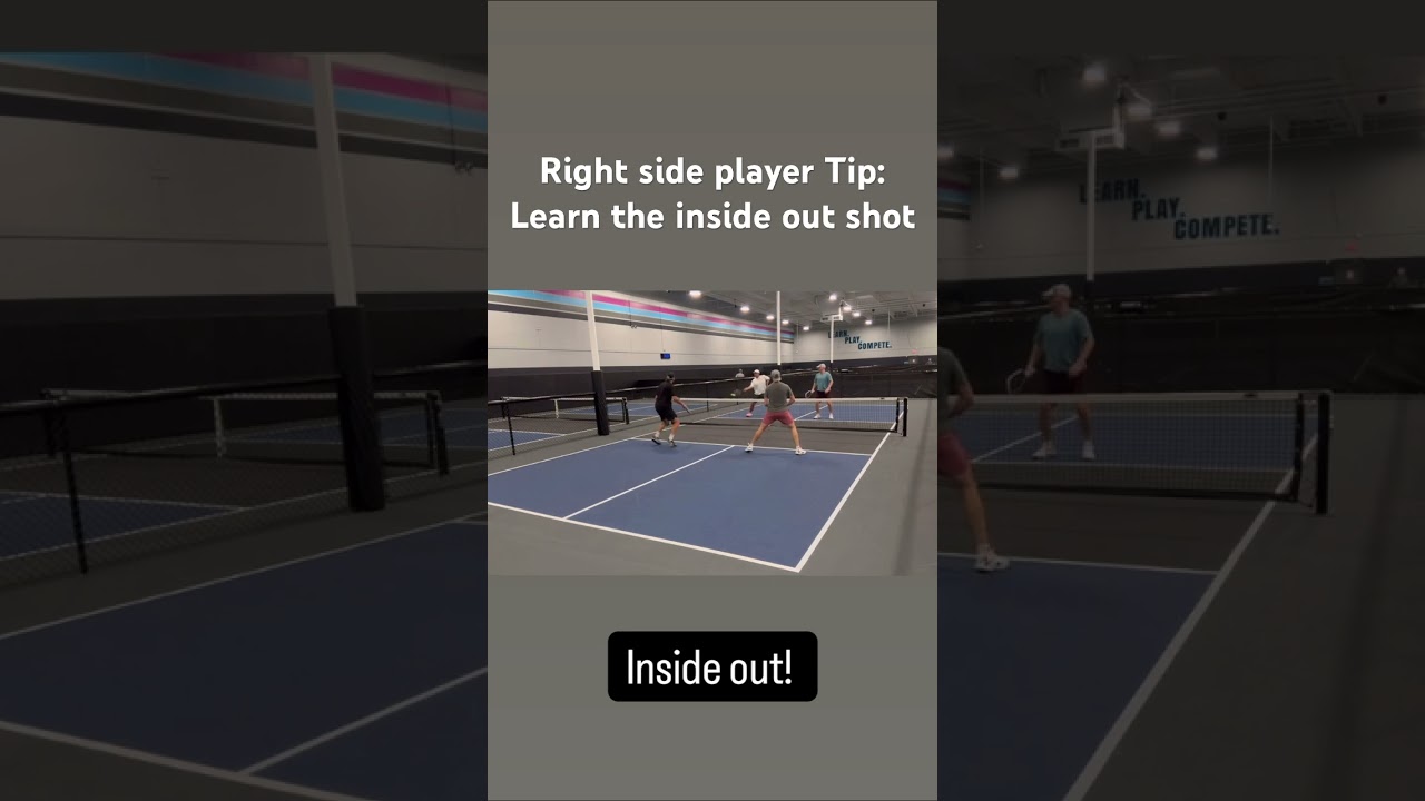 Right side tip-Learn the inside out #pickleball #pickleballtips #pickleballcoach #coaching