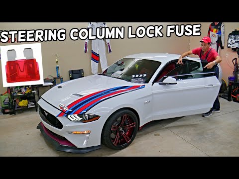 FORD MUSTANG STEERING COLUMN LOCK FUSE LOCATION REPLACEMENT 2015 2016 2017 2018 2019 2020 2021 2022