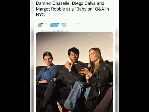 Damien Chazelle, Diego Calva and Margot Robbie at a ‘Babylon’ Q&A in NYC