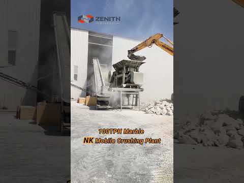 This is a 100 Tons/Hour Marble NK Mobile Crushing Plant.