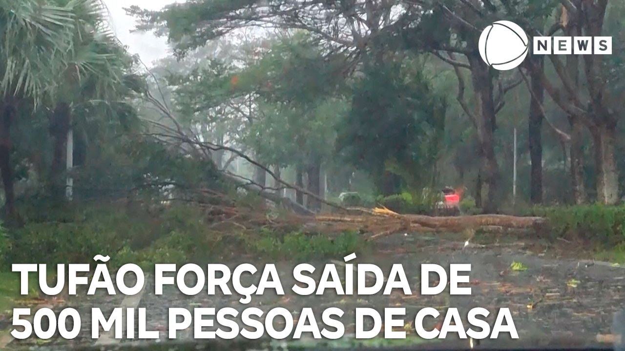 Tufão força saída de 500 mil pessoas de casas na Ásia