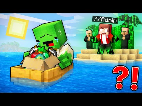 JJ Used Admin Commands and Kicked Mikey Out of the Island in Minecraft (Maizen)