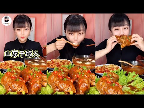 Chinese Mukbang: ASMR Eating Show - ASMR eating Pig's legs Noodle