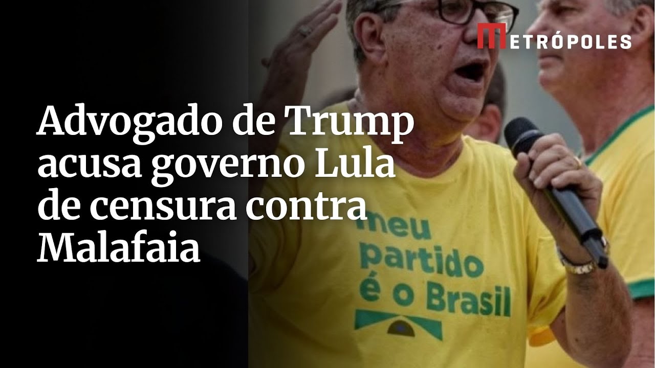 Advogado de Trump acusa governo Lula de censura contra Malafaia