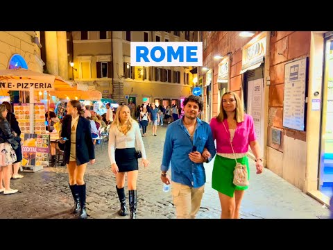 Rome After Dark 👹 - 4K-HDR Walking Tour