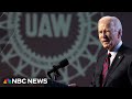 Biden receives endorsement from the United Auto Workers
