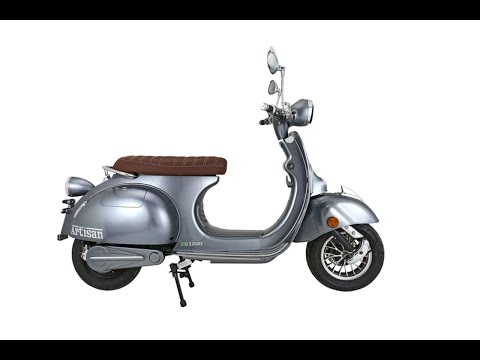 Artisan EV2000r (Vespa styled) 28mph 2kw Electric Moped Ride Review : Green-Mopeds.com