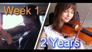 Adult beginner violinist - 2 years progress video
