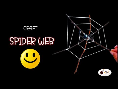 DIY Spider Web from Sticks and Yarn – Easy Halloween Craft for Kids