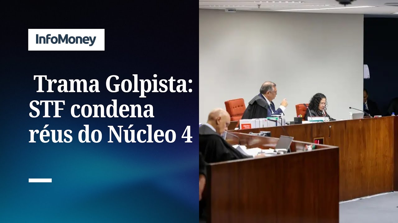 Por 4 votos a 1 STF condena sete réus do Núcleo 4 da trama golpista | InfoMoney News