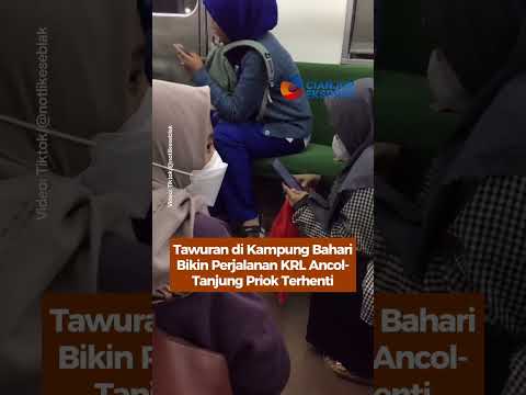 Tawuran di Kampung Bahari Bikin Perjalanan KRL Ancol-Tanjung Priok Terhenti #krl #kai #shortsvideo