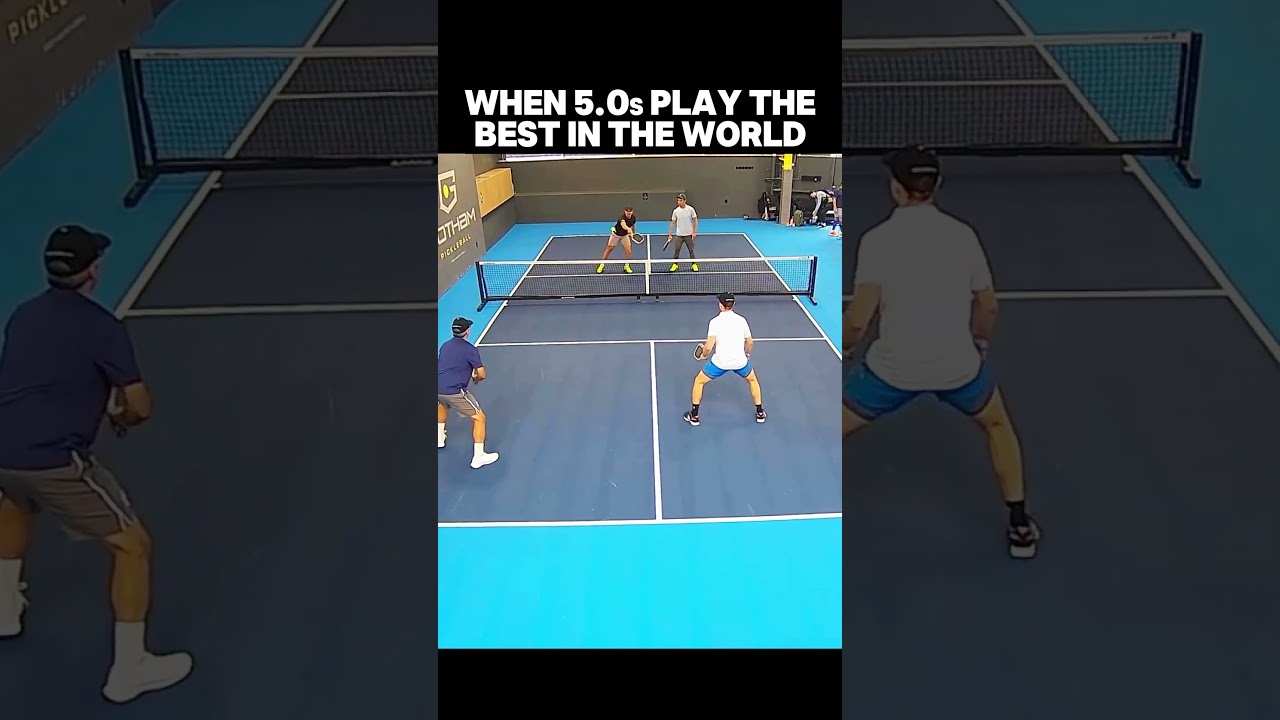 When 5.0s play the best pickleball players in the world 🫢