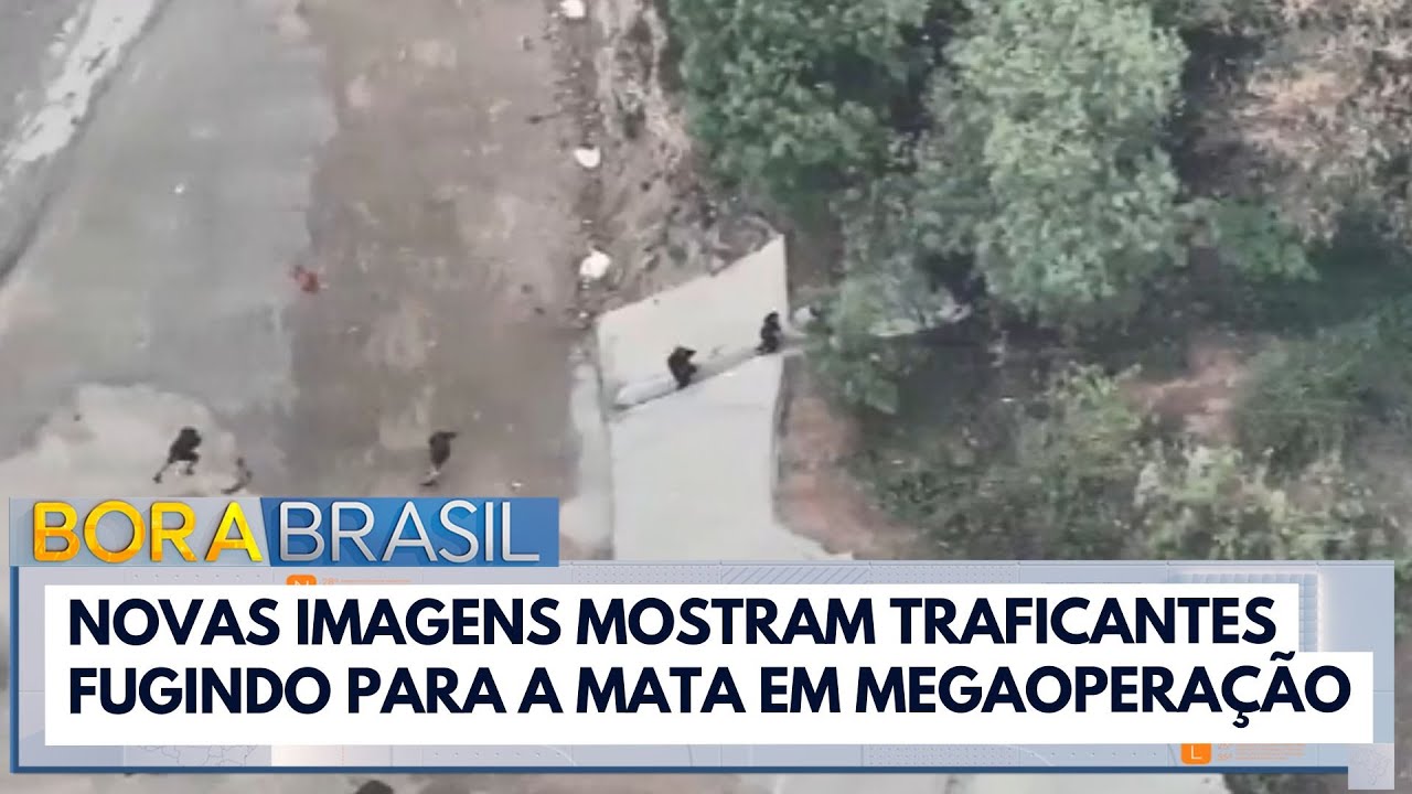 Novas imagens mostram traficantes fugindo para a mata em megaoperação no RJ | Bora Brasil