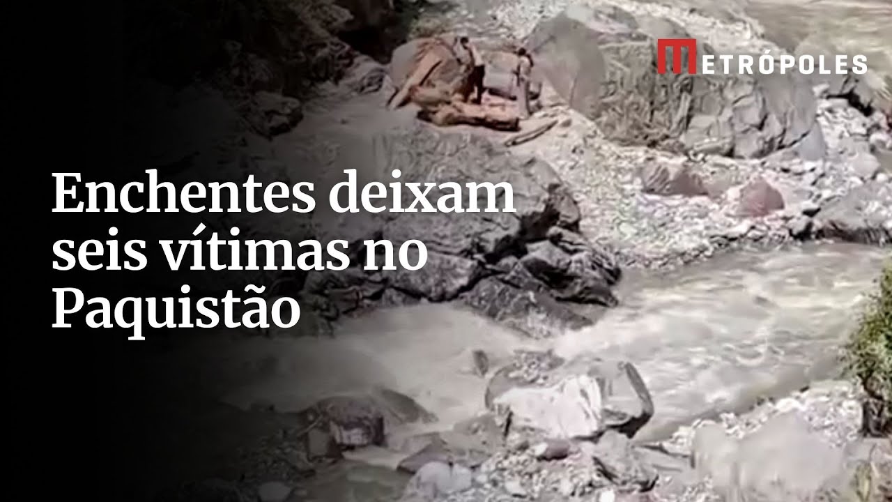 Enchentes deixam seis vítimas no Paquistão