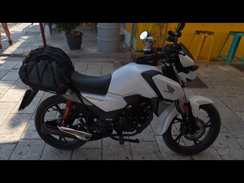 HONDA CB125F POV riding in Greek island