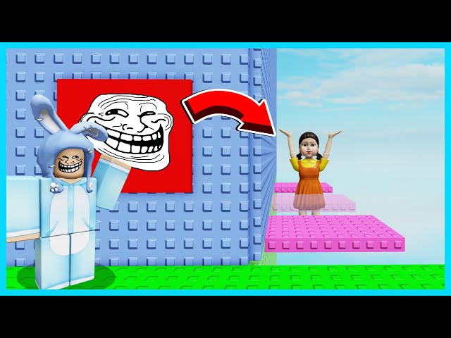 MIPAN & ZUZUZU Prank Boneka Squid Game Di Tower Parkour Troll! ROBLOX