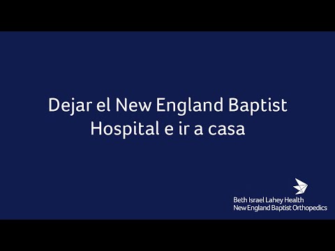 Dejar el New England Baptist Hospital e ir a casa, el hombro (Leaving
NEBH and Heading Home)