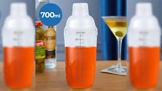 Pratinjau video produk One Two Cups Cocktail Shaker Mixer Bartender Boston Style 500ml - B0569