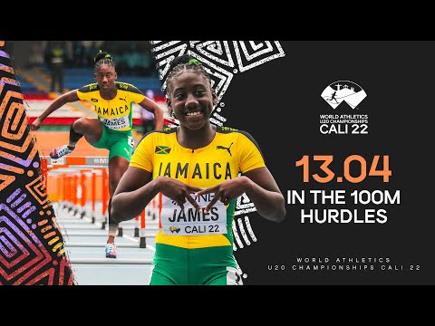 James storms to 13.04 in the 100m hurdles heats | World Athletics U20 Championships Cali 2022