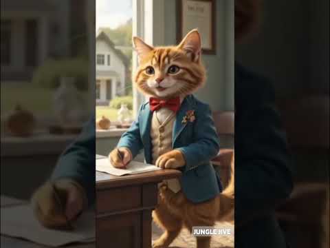 Cat Hard work and buy new home. #catstory #aicartoon #youtubeshorts