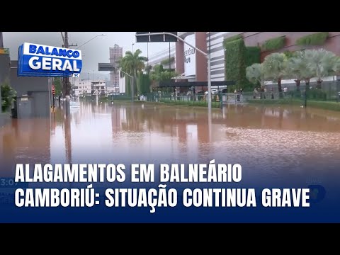 Ruas de Balneário Camboriú continuam alagadas