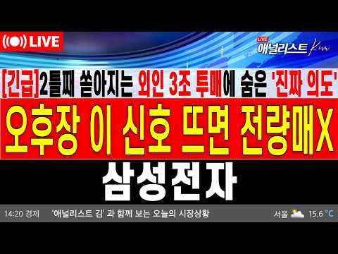 2틀째 쏟아지는 외인 3조원 투매 속 에 숨겨진 세력의 '진짜 <strong>의도</strong>' (실시간 대응전략)