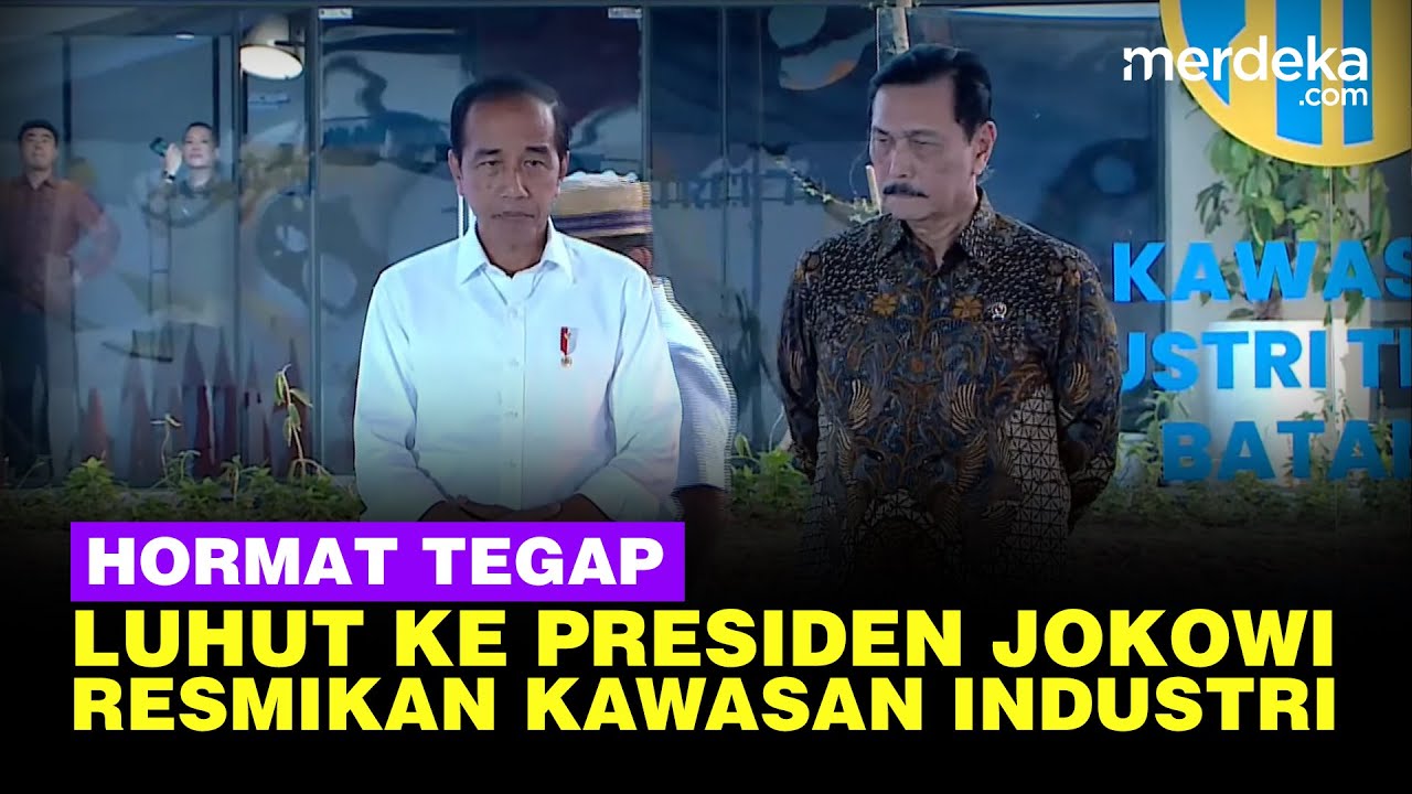 [FULL] Pidato Jokowi Resmikan Kawasan Industri, Luhut Beri Hormat Tegap