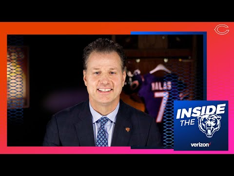Coach Eberflus talks favorite food, eighties trends and more | Chicago Bears video clip