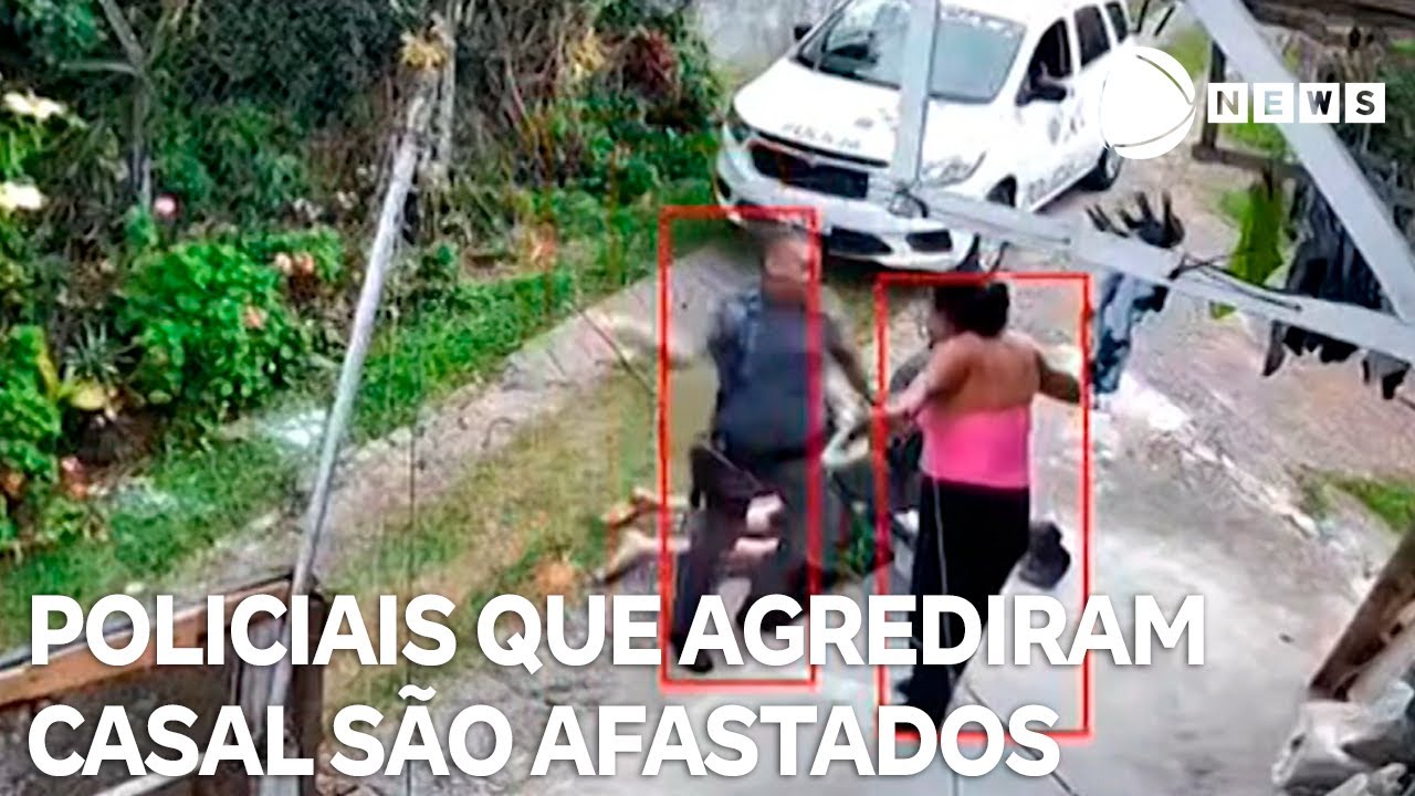Policiais flagrados agredindo casal são afastados das ruas