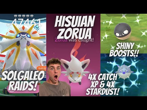 ホビーの動画サムネイル - ✨Hisuian Zorua, Solgaleo Raids, 4X CATCH XP & DUST and More in Pokemon Go LIVE!✨
