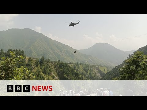 Pakistan cable car rescue under way for eight people trapped - BBC News