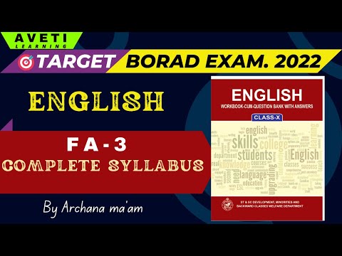 Class-10 | FA3 Exam Preparation | English | Aveti Learning |