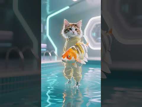 Mechanical cats rescue stray cats.#kucing #cat  #catfunny #pets #catvideos  #catlovers #cute #help